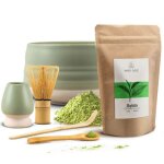 Matcha kit poudre thé 100g bol higashi 500 ml bambou chasen fouet Matcha kit poudre thé 100g bol higashi 500 ml bambou chasen fouet