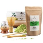 Matcha kit poudre th 100g bol sangaku 500 ml bambou chasen fouet