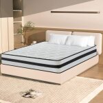 Matelas 140x190 cm premium paisseur 28 cm - mousse hr + mmoire de forme + blue latex - confort ferme ...
