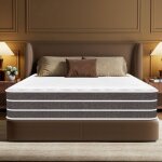 Matelas 140x190 cm hybride p 28 cm mmoire de forme mousse hr + ressorts ensachs latex mi - ferme 10 ...