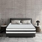 Matelas latex 140x190 cm - soutien ergonomique - anti - acariens - 10 zones de confort - ressorts ensachs ...