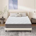 Matelas 140x200 cm - �paisseur 26 cm - matelas 2 personnes hybride - ressorts ensach�s + mousse m�moire ...