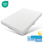 Matelas 140x200 cm avec poignes et housse - matelas mousse confort 7 zones - hauteur 20 cm - ultra respirant ...