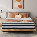 Matelas 160x200 cm - p 26 cm hybride - ressorts ensachs + mousse mmoire de forme ergonomique - 7 zones ...