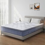 Matelas 160x200 cm ep 35 cm ressorts ensach�s 3 zones + mousse m�moire coutil bambou bords renforc�s ...