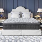 Matelas 160x200 cm mousse  mmoire de forme hr + blue latex fermet moyenne h3 / oeko - tex 10 zones ...