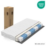 Matelas 160x200 �paisseur 20 cm m�moire de forme r�versible matelas ressorts ensach�s 7 zones duret� ...