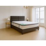 Matelas 180 x 200 cm ressorts ensachs 7 zones surmatelas intgr et coutil bambou p. 23cm - tarevo ...