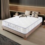 Matelas 140x190 hybride - ressorts + mousse mmoire 28cm certifi oeko - tex peau sensible & respirant ...