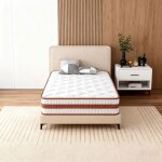 Matelas 90x190cm mousse � m�moire de forme antibact�rien et anti - acariens ressorts ensach�s fermet� ...