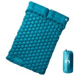 Matelas de camping autogonflant - vidaxl - 195x130x85 cm - bleu - 2 personnes - r�sistant � leau