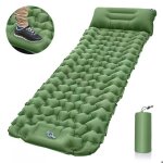 Matelas camping gonflable autogonflant pliabletapis de couchage ultral�ger avec pompe � pied et oreillerr�sist ...