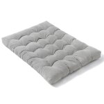 Matelas futon - bananair - 140x190 cm - mousse - 2 places - gris clair