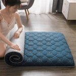 Matelas futon ais matelas tatami doux et pais matelas pliable enroulable matelas de camping bluetwin(90x200cm) ...