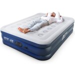 Matelas gonflable 2 personnes - twinbird - 152x203x355 cm - pompe �lectrique int�gr�e - gonflage rapide ...