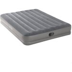Matelas gonflable 2 personnes - twinbird - gris - 203x152x30 cm - gonfleur �lectrique int�gr� - prise ...