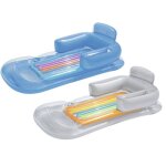 Matelas gonflable avec appui - t�te - janshop - 161x84 cm - bleu - appui - t�te gonflable - porte - gobelet ...