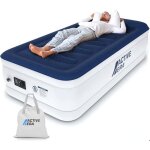Matelas gonflable - confort premium - 1 personne - oreiller intgr - pompe lectrique - 53 cm de hauteur ...