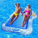 Matelas gonflable piscine double grand hamac � eau flotteur de piscine adulte pour bain de soleil avec ...