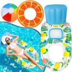 Matelas gonflable piscinebouee piscine adultehamac deau gonflableanneau de natation gonflableflotteur ...