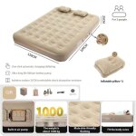 Matelas gonflable avec pompe electrique apportez un oreiller pour camping et usage domestique peut accueillir ...