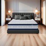 Matelas hybride 140x200 - 30cm 7 zones + ressorts ensach�s fermet� h3 certifi� anti - allergies