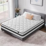 Matelas hybride 160x200 cm inre �pais 27cm ressorts ensach�s + m�moire de forme moyenne ferme 7 zones ...