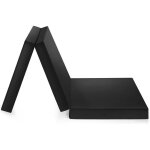 Matelas lit futon pliable pliant - 75x195x10 cm - inre - noir - mousse polyuréthane - 1 personne Matelas lit futon pliable pliant - 75x195x10 cm - inre - noir - mousse polyuréthane - 1 personne