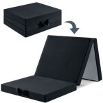 Matelas lit futon pliable pliant - 90x200x15 cm - inre - noir - mousse polyuréthane - 1 personne Matelas lit futon pliable pliant - 90x200x15 cm - inre - noir - mousse polyuréthane - 1 personne