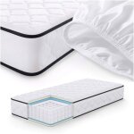 Matelas � ressorts ensach�s 7 zones avec prot�ge - matelas h3 90x200 cm