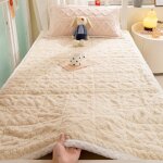 Matelas en velours côtelé épais et chaud protège - matelas antidérapant lavable avec 2 taies doreiller ... Matelas en velours côtelé épais et chaud protège - matelas antidérapant lavable avec 2 taies doreiller ...