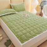 Matelas en velours côtelé épais et chaud protège - matelas antidérapant lavable avec 2 taies doreiller ... Matelas en velours côtelé épais et chaud protège - matelas antidérapant lavable avec 2 taies doreiller ...