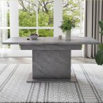 Matériau épaississant résistant à la corrosion table à manger extensible table à manger avec espace de ... Matériau épaississant résistant à la corrosion table à manger extensible table à manger avec espace de ...