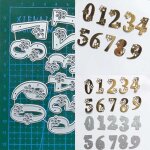 Matrices de d�coupe scrapbooking cutting dies forme 0 - 9 dentelle nombres chiffres mots diy carte papier ...