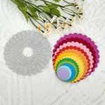 Matrices de d�coupe scrapbooking cutting dies forme cadre circulaire festonn� diy carte papier bricolage ...