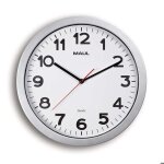 Maul horloge murale maulstep � 35 x 5 cm plastique 1 x aa (1. 5 v) argent�