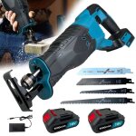 Mawiron scie sabre sans fil 18v vitesses rglables 0 - 3500spm 4 lames - 2 batterie 3. 0acompatible avec ...