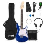 Max gigkit junior guitare �lectrique enfant 3 / 4 bleue avec ampli 20w