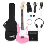 Max gigkit junior guitare lectrique enfant 3 / 4 rose avec ampli 20w