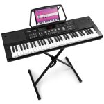 Max kb15 - clavier lectronique 61 touches pour enfant avec micro & batterie longue dure stand inclus ...