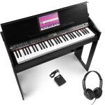 Max rhapdosydp61 - clavier �lectronique 61 touches semi lourdes avec meuble en bois casque audio et p�dale ...