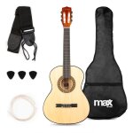 Max soloart pack guitare classique junior 3 / 4 - bois naturel clair cordes en nylon 6  12 ans sac de ...