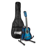 Max soloart pack guitare junior 1 / 4 - bleue cordes nylon 4  6 ans sac de transport mdiators sangle ...