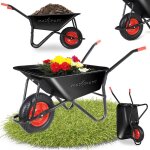 Maxcraft brouette pneus avec chambre à air 250 kg 100 l - noir / rouge ? black edition Maxcraft brouette pneus avec chambre à air 250 kg 100 l - noir / rouge ? black edition