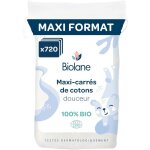 Maxi - carr�s de cotons - biolane - lot de 12 (720 cotons) - 100% bio - peaux sensibles - fabriqu�s en ...