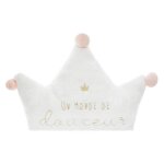 Coussin - atmosphera createur dinterieur - princesse - 76x60 cm - polyester - blanc