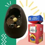 Maxi oeuf garni chocolat noir de p�ques