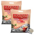 Maximo classique 2 x 100 dosettes de caf compatibles senseo emballage individuel pour une meilleure ...