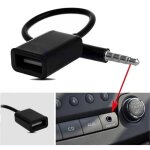 Maxllto  cble jack 3. 5mm stro audio prise mle vers usb 2. 0 femelle adaptateur - noir