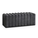 Mayson - banquette matelassée effet peau de mouton anthracite Mayson - banquette matelassée effet peau de mouton anthracite